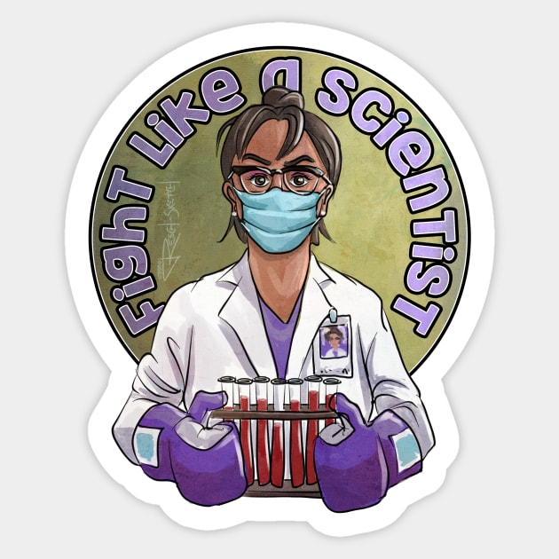 Fight Like A Scientist Sticker by Dustin Resch